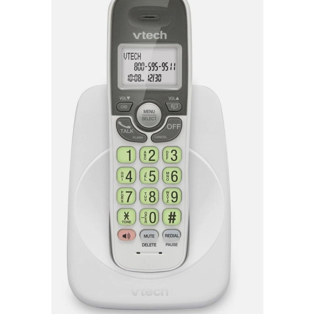 VTech VG131 White Cordless Phone With Speakerphone, Bluetooth